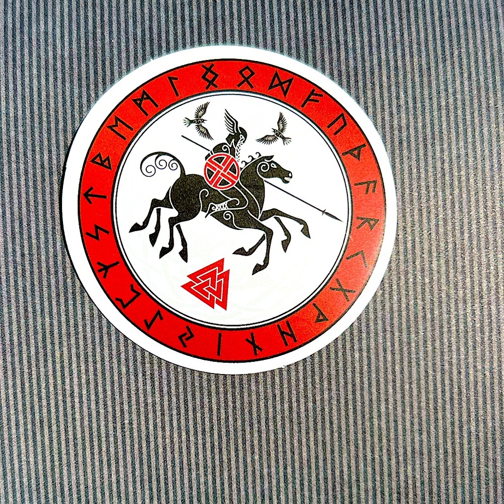 Valkyrie Valhalla Heritage Old Norse God Warrior Celtic Art Single Sticker